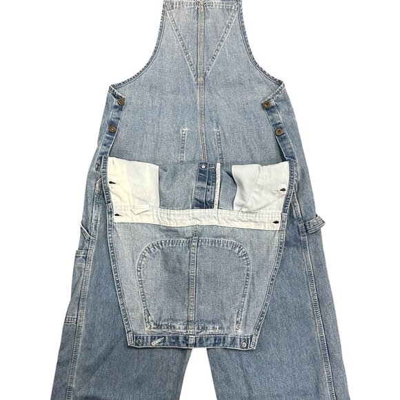 Vtg Lee Carpenter Denim Overalls Mens 32 Button Fly Workwear Classic Blue Jean - Picture 7 of 16